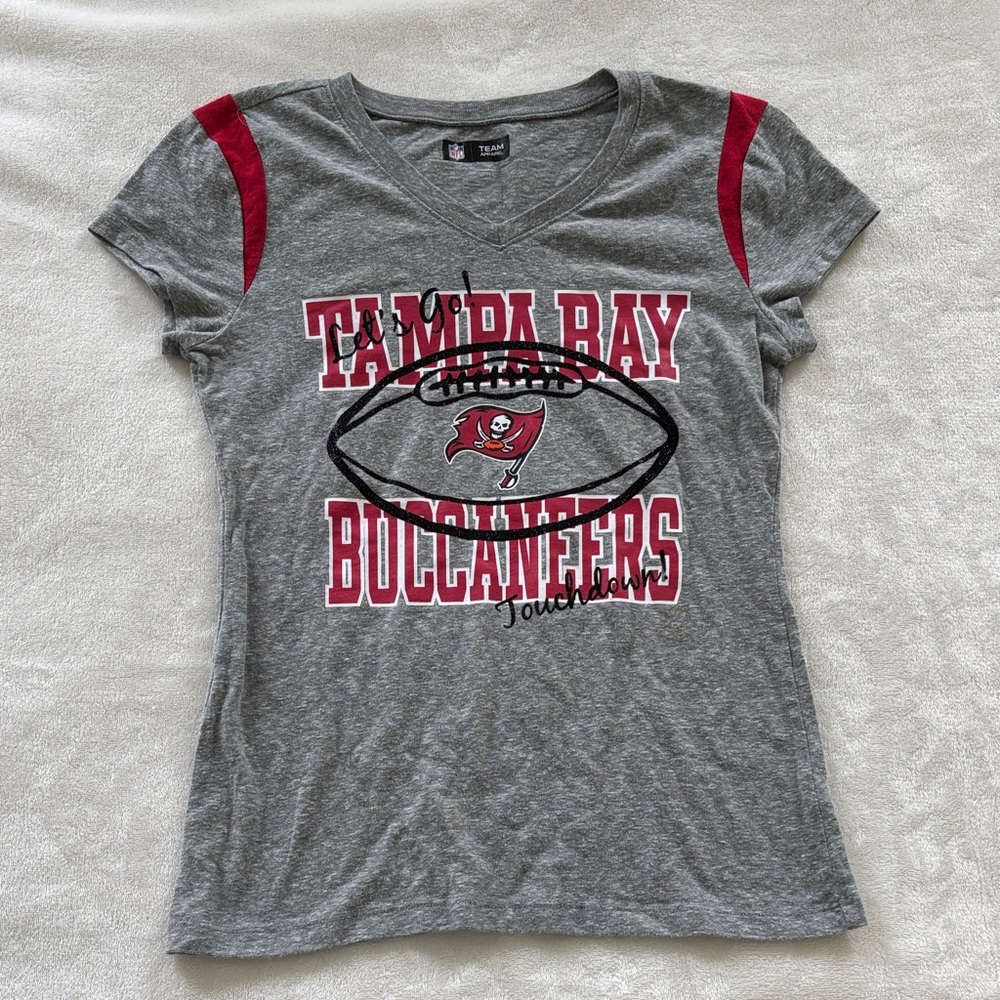 NFL Tampa Bay Buccaneers Gray and Red Kids T-Shirt